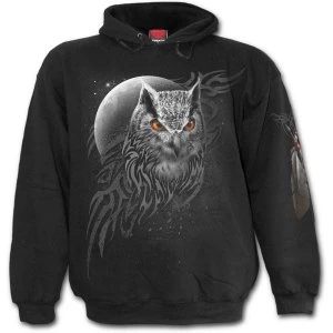 Wings of Wisdom Mens Small Hoodie - Black