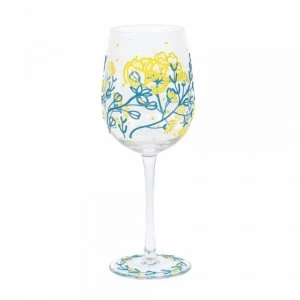 Strawflowers Wine Glass