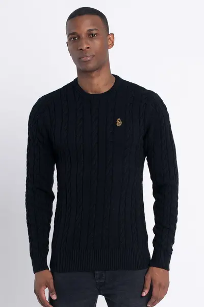 Luke 1977 Aspen Cable Jumper Jet Black