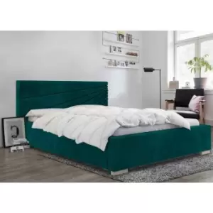 Envisage Trade - Fenna Upholstered Beds - Plush Velvet, Super King Size Frame, Green - Green