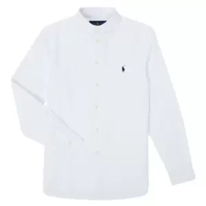 Polo Ralph Lauren TOUNIA boys's Childrens Long sleeved Shirt in White - Sizes 8 years,10 years,12 years,14 years,16 years,18 ans