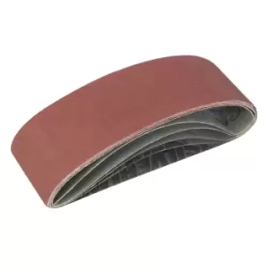 Silverline Sanding Belts 75 x 533mm 5pce 40, 60, 2 x 80, 120G 310680