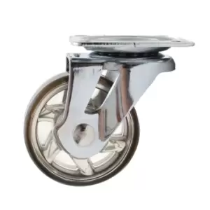 GTV 50mm 30kg Plastic Swivel Castor Wheel Furniture Caster Brown - without Brake