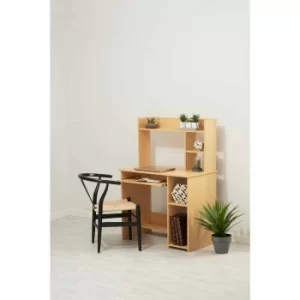 Interiors by PH Home Office Desk with Shelves, Natural