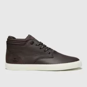 Lacoste Dark Brown Esparre Chukka Trainers