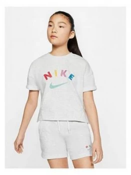 Nike Girls Crew T-Shirt - White, Size L, 12-13 Years, Women