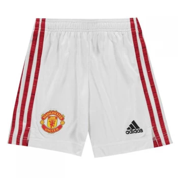 Boys, Adidas Manchester United Junior 20/21 Home Short, White, Size 13-14 Years