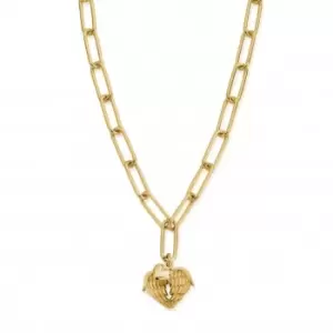 Gold Link Chain Faith and Love Necklace GNLC10244014