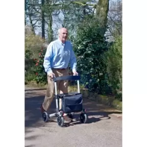 Nrs Healthcare Compact Easy Rollator Wheeled Walking Aid - Silver