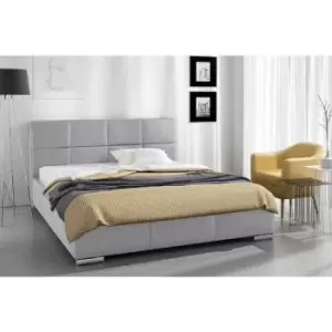 Simplier Upholstered Beds - Plush Velvet, Super King Size Frame, Silver - Silver