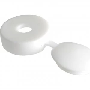 Forgefix Hinged Screw Cover Caps White Pack of 20