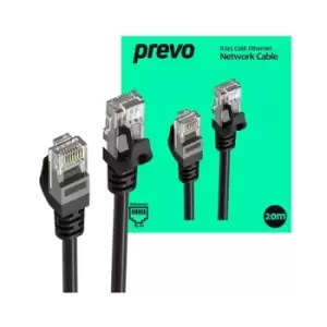 PREVO CAT6-BLK-20M networking cable Black