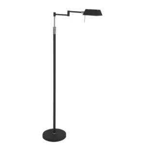 Karl LED Integrated Floor Lamp Black Matt, Steel, Glass Matt