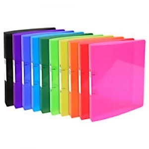 Exacompta Ring Binder Iderama 54770E A4 2 ring Assorted Pack of 10