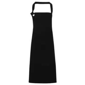 Premier Unisex Calibre Heavy Cotton Canvas Bib Apron (One Size) (Black)