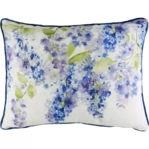 Evans Lichfield - Blossoms Rectangular Printed Cushion Azure - Azure