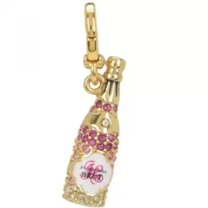 Ladies Juicy Couture PVD Gold plated Little Luxuries Pink Champagne Charm