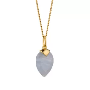 Candy Kite Gold Plated Silver December Birthstone Chalcedony Necklace