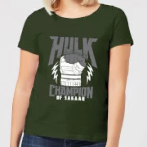 Marvel Thor Ragnarok Hulk Champion Womens T-Shirt - Forest Green - S