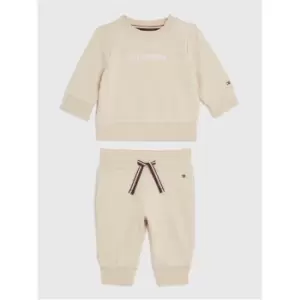 Tommy Hilfiger Baby Curved Monotype Set - Beige