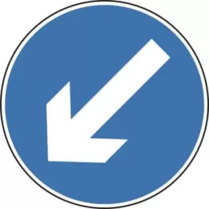 Keep Left Arrow - Classic Roll Up Traffic Sign (600MM)