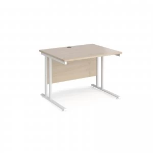 Maestro 25 WL Straight Desk 1000mm x 800mm - White Cantilever Frame m