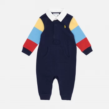 Polo Ralph Lauren Babys' One Piece Coverall Baby Grow - Newport Navy - 6 Months