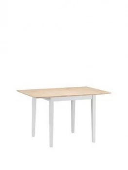 Julian Bowen Rufford 120 Cm 2 Tone Extending Dining Table - Ivory/Natural