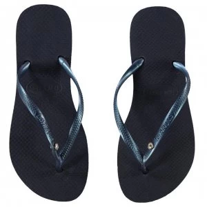 Havaianas Crystal Glam Flip Flops - NAVY Blue