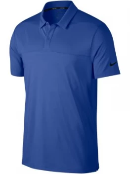 Mens Nike Color Block Dry Polo Left Sleeve Royal Blue