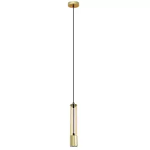 Bars Slim Pendant Ceiling Light Gold 10cm