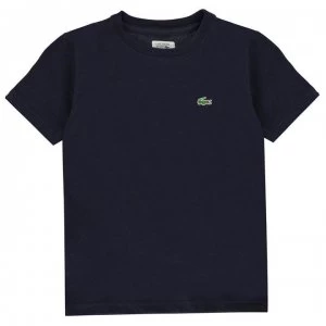 Lacoste Junior Boys Basic Logo T Shirt - Navy 166