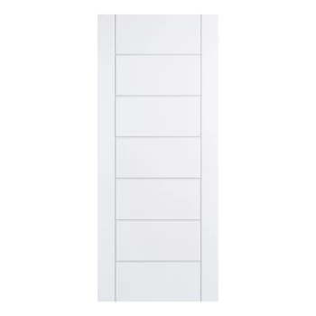 LPD Modica Contemporary Fully Finished White Composite External Front Door - 1981mm x 838mm (78 inch x 33 inch) LPD Doors GRPMODWHI33