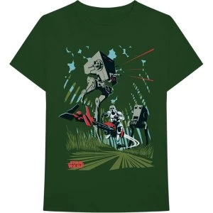 Star Wars - AT-ST Archetype Mens XX-Large T-Shirt - Green