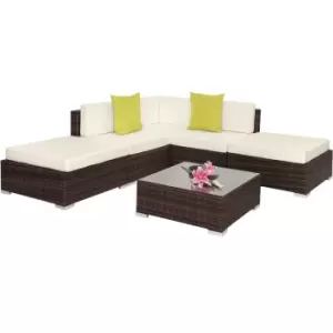 Tectake Paris Rattan Sofa Set - Dark Brown