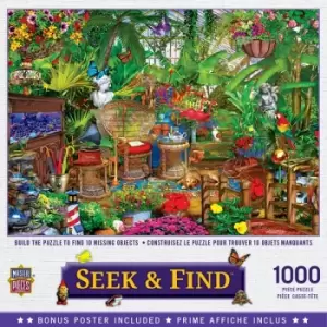 Masterpieces Puzzle Seek & Find Garden Hideaway Puzzle 1000 piece Jigsaw Puzzle