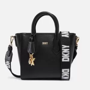 DKNY Womens Valery Small Satchel - Black/Gold