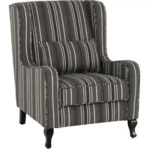 Sherborne Fireside Chair in Grey Stripe