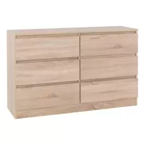 Seconique Malvern 6 Drawer Chest - Sonoma Oak Effect