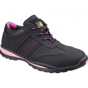 Amblers Safety FS47 Heat Resistant Lace Up Safety Trainer Black / Pink Size 9