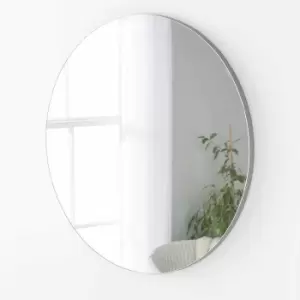 Yearn Mirrors Yearn Minimal Round Mirror Silver 70cm Diameter