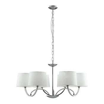 Fan Europe Lighting - Fan Europe Astoria - Chandelier 6 Light, Chrome, White, E27