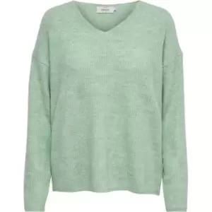 Only V Neck Jumper Womens - Green