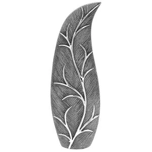 Leaf Slender Vase Gunmetal Large