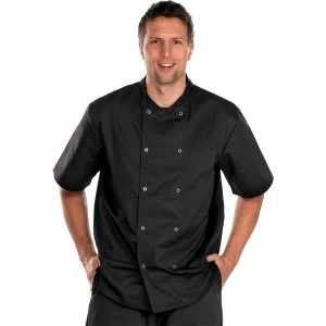 Click Workwear Chefs Jacket Short Sleeve Medium Black Ref CCCJSSBLM Up