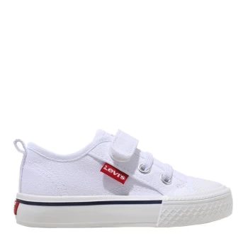 Levis Maui Canvas Low Kids Trainers - White