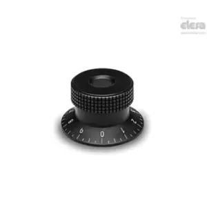 ELESA Knurled control knob-MBR.30 B-6+FGSP-C6 Red