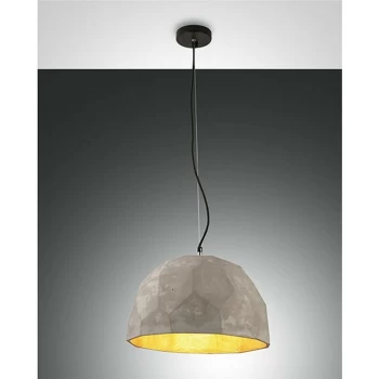 Fabas Luce Lighting - Fabas Luce Bloom Dome Pendant Ceiling Lights Grey Glass, E27