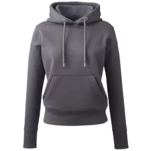 Anthem Womens/Ladies Organic Hoodie (XS) (Charcoal)