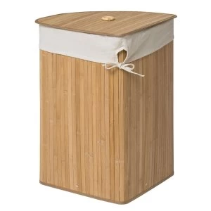 Premier Housewares Kankyo Bamboo Corner Laundry Hamper - Natural